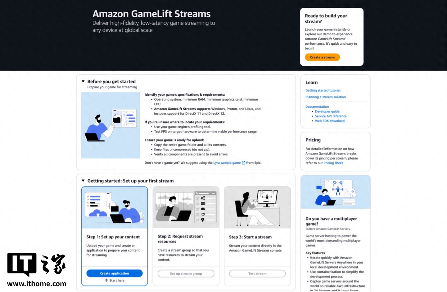 亚马逊AWS推出GameLift Streams云游戏部署方案(图1)